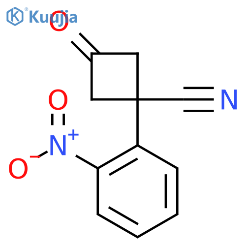 1-(2-nitrophenyl)-3-oxocyclobutane-1-carbonitrile structure