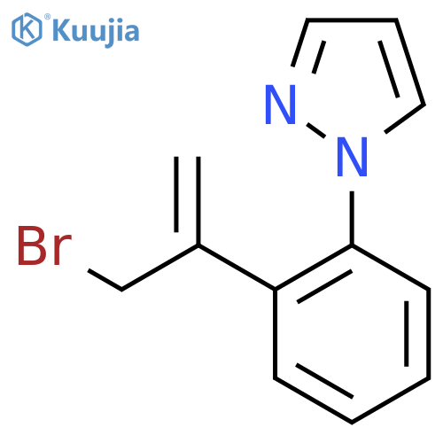 1-2-(3-bromoprop-1-en-2-yl)phenyl-1H-pyrazole structure