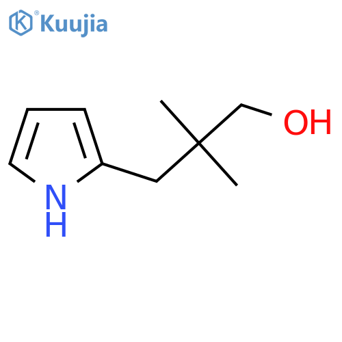 2,2-dimethyl-3-(1H-pyrrol-2-yl)propan-1-ol structure