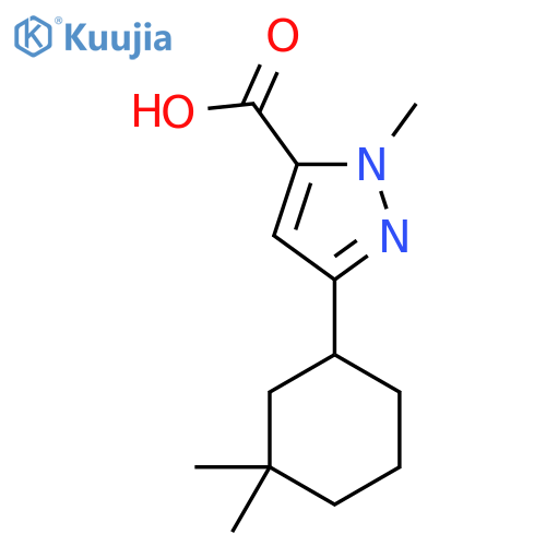 3-(3,3-dimethylcyclohexyl)-1-methyl-1H-pyrazole-5-carboxylic acid structure