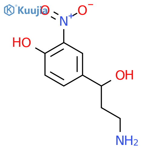 4-(3-amino-1-hydroxypropyl)-2-nitrophenol structure