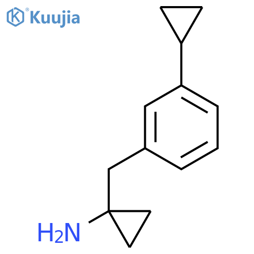 1-(3-cyclopropylphenyl)methylcyclopropan-1-amine structure