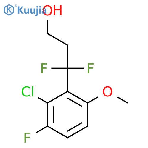 3-(2-chloro-3-fluoro-6-methoxyphenyl)-3,3-difluoropropan-1-ol structure