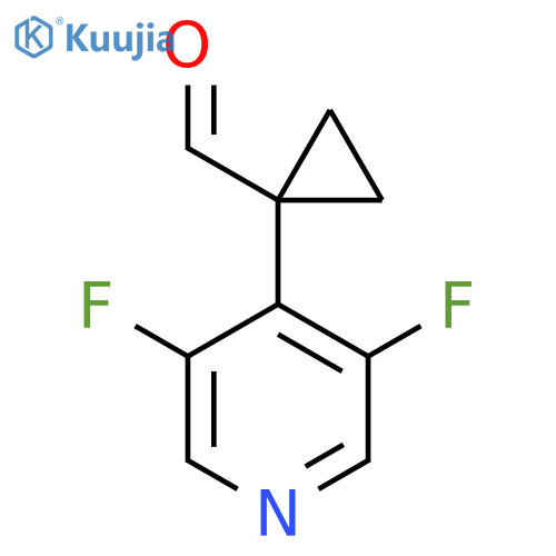 1-(3,5-difluoropyridin-4-yl)cyclopropane-1-carbaldehyde structure