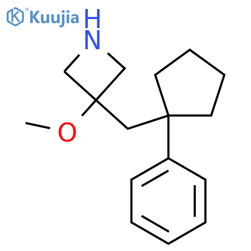 3-methoxy-3-(1-phenylcyclopentyl)methylazetidine structure