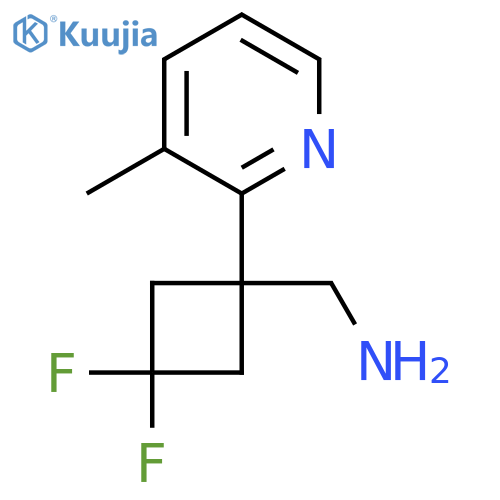 3,3-difluoro-1-(3-methylpyridin-2-yl)cyclobutylmethanamine structure