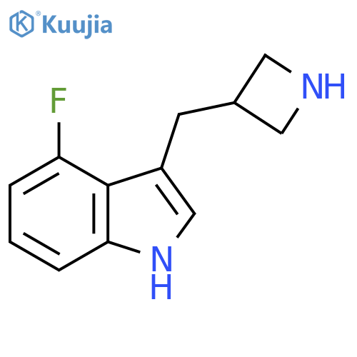 3-(azetidin-3-yl)methyl-4-fluoro-1H-indole structure