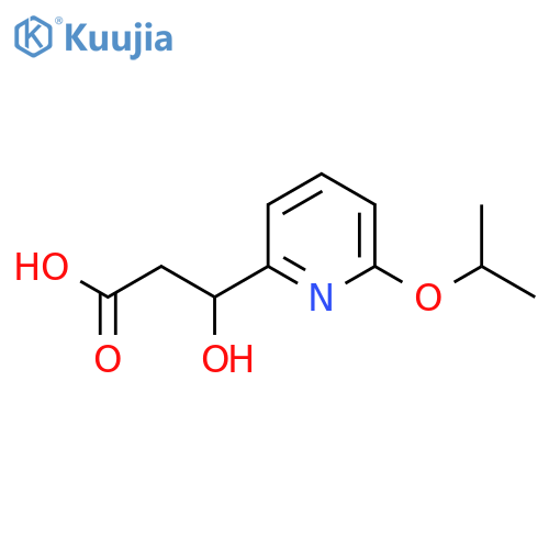 3-hydroxy-3-6-(propan-2-yloxy)pyridin-2-ylpropanoic acid structure
