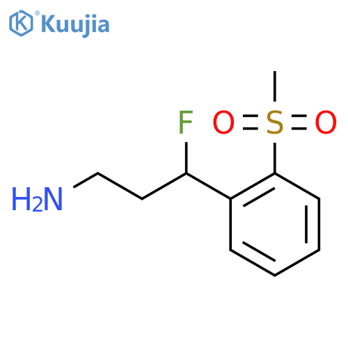3-fluoro-3-(2-methanesulfonylphenyl)propan-1-amine structure
