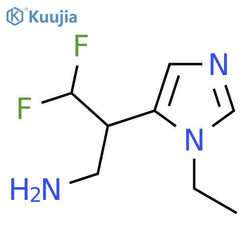 2-(1-ethyl-1H-imidazol-5-yl)-3,3-difluoropropan-1-amine structure