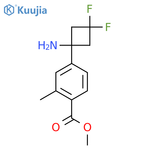methyl 4-(1-amino-3,3-difluorocyclobutyl)-2-methylbenzoate structure