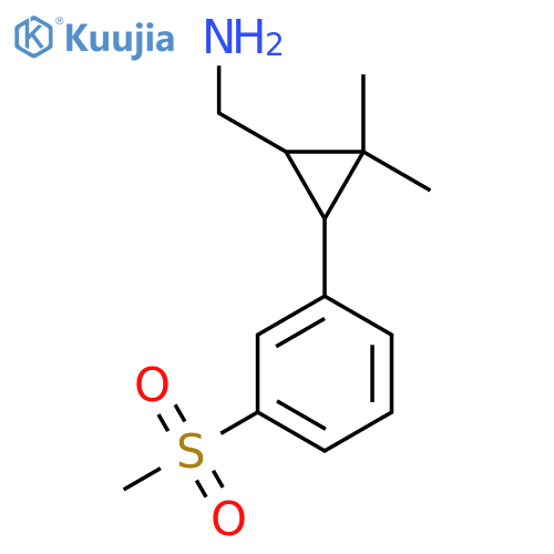3-(3-methanesulfonylphenyl)-2,2-dimethylcyclopropylmethanamine structure