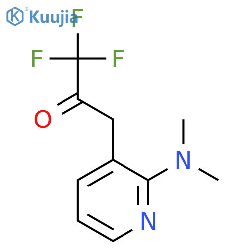 3-2-(dimethylamino)pyridin-3-yl-1,1,1-trifluoropropan-2-one structure