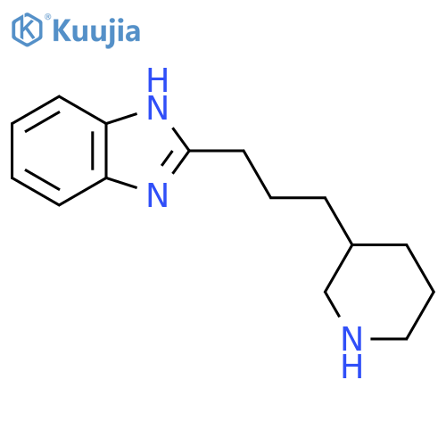 2-3-(piperidin-3-yl)propyl-1H-1,3-benzodiazole structure