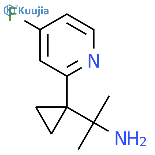 2-1-(4-fluoropyridin-2-yl)cyclopropylpropan-2-amine structure