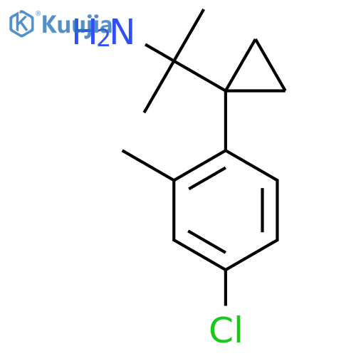 2-1-(4-chloro-2-methylphenyl)cyclopropylpropan-2-amine structure
