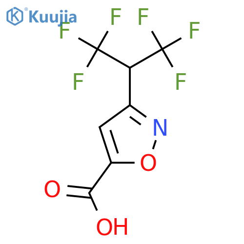 3-(1,1,1,3,3,3-hexafluoropropan-2-yl)-1,2-oxazole-5-carboxylic acid structure
