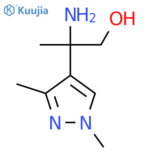 2-amino-2-(1,3-dimethyl-1H-pyrazol-4-yl)propan-1-ol structure