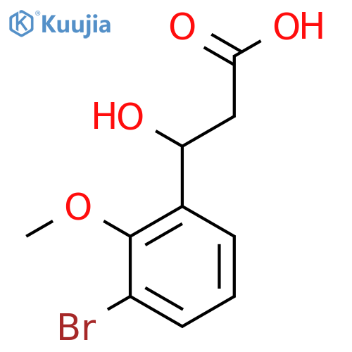 3-(3-bromo-2-methoxyphenyl)-3-hydroxypropanoic acid structure