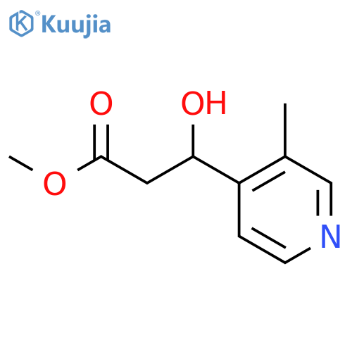 methyl 3-hydroxy-3-(3-methylpyridin-4-yl)propanoate structure