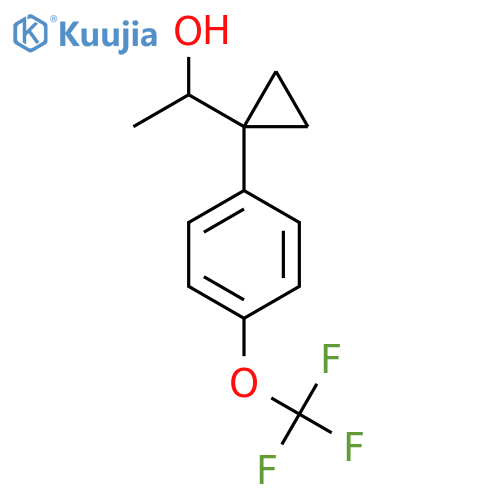 1-{1-[4-(Trifluoromethoxy)phenyl]cyclopropyl}ethan-1-ol structure