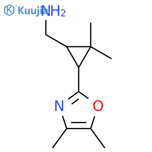 3-(dimethyl-1,3-oxazol-2-yl)-2,2-dimethylcyclopropylmethanamine structure