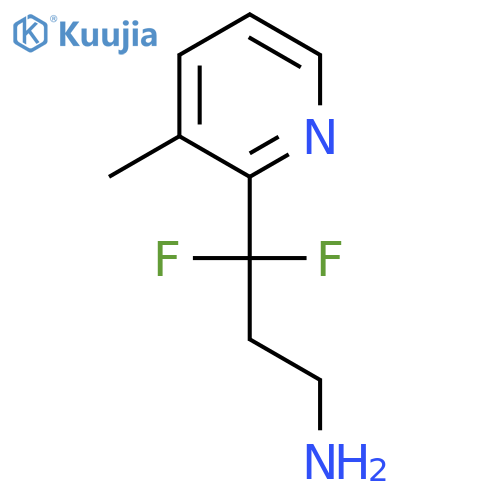 3,3-difluoro-3-(3-methylpyridin-2-yl)propan-1-amine structure