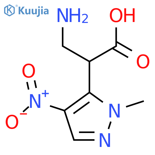 3-amino-2-(1-methyl-4-nitro-1H-pyrazol-5-yl)propanoic acid structure
