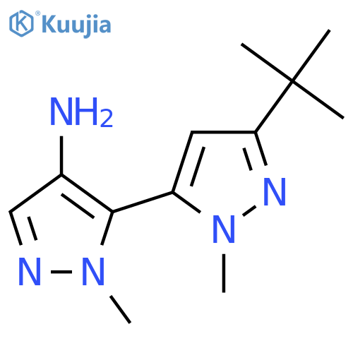 5-(3-tert-butyl-1-methyl-1H-pyrazol-5-yl)-1-methyl-1H-pyrazol-4-amine structure