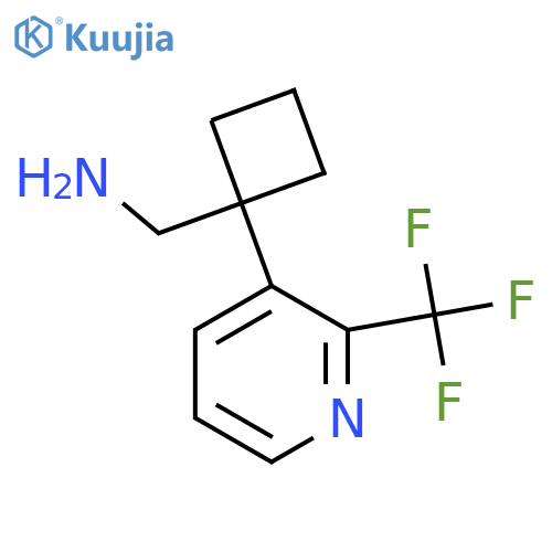 {1-2-(trifluoromethyl)pyridin-3-ylcyclobutyl}methanamine structure