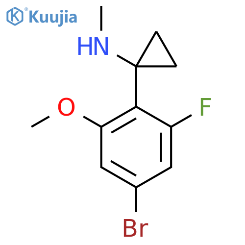 1-(4-bromo-2-fluoro-6-methoxyphenyl)-N-methylcyclopropan-1-amine structure
