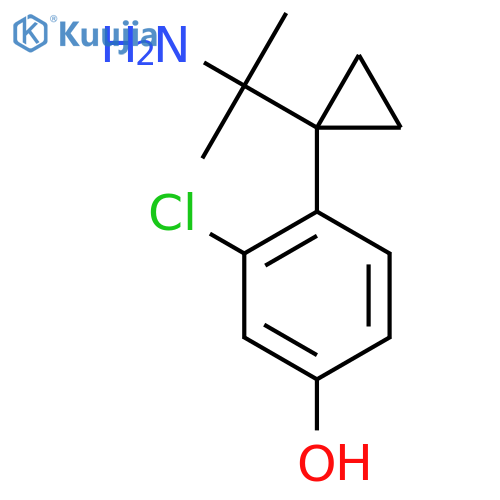 4-1-(2-aminopropan-2-yl)cyclopropyl-3-chlorophenol structure