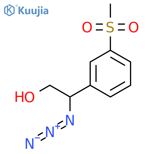 2-azido-2-(3-methanesulfonylphenyl)ethan-1-ol structure
