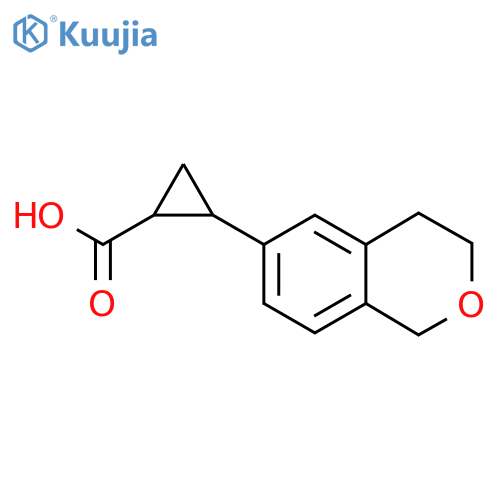 2-(3,4-dihydro-1H-2-benzopyran-6-yl)cyclopropane-1-carboxylic acid structure