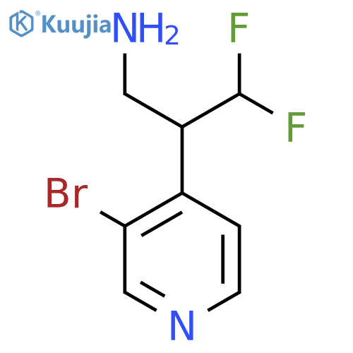 2-(3-bromopyridin-4-yl)-3,3-difluoropropan-1-amine structure