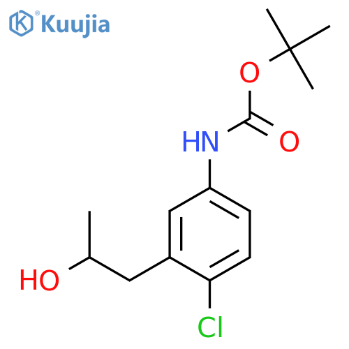 tert-butyl N-4-chloro-3-(2-hydroxypropyl)phenylcarbamate structure
