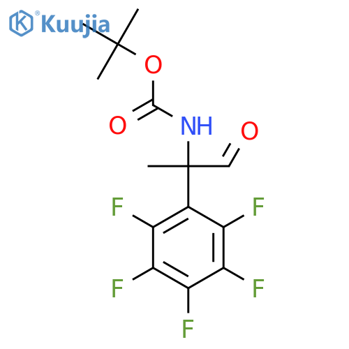 tert-butyl N-1-oxo-2-(pentafluorophenyl)propan-2-ylcarbamate structure
