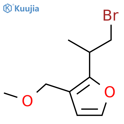 2-(1-bromopropan-2-yl)-3-(methoxymethyl)furan structure