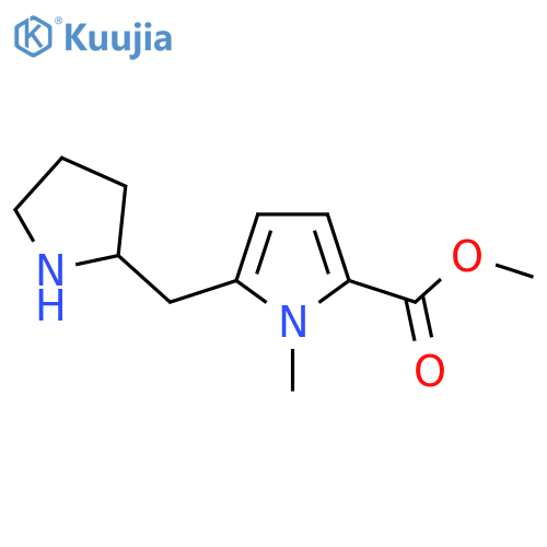 methyl 1-methyl-5-(pyrrolidin-2-yl)methyl-1H-pyrrole-2-carboxylate structure