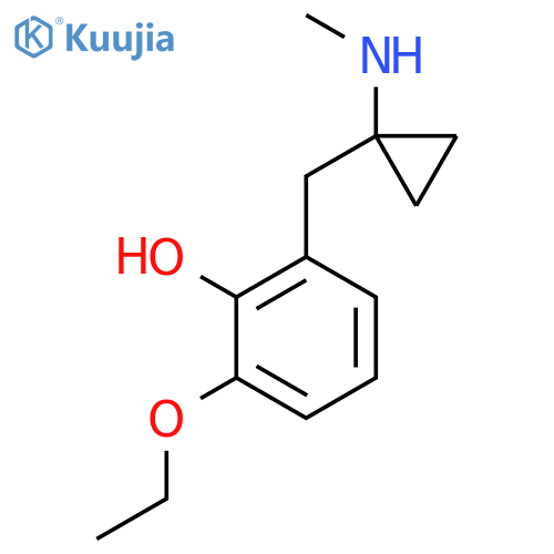 2-ethoxy-6-{1-(methylamino)cyclopropylmethyl}phenol structure