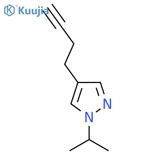 4-(but-3-yn-1-yl)-1-(propan-2-yl)-1H-pyrazole structure