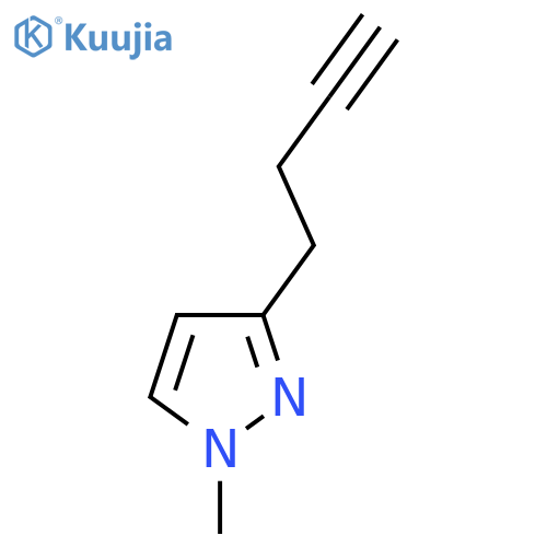 3-(but-3-yn-1-yl)-1-methyl-1H-pyrazole structure