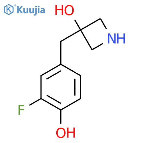 3-(3-fluoro-4-hydroxyphenyl)methylazetidin-3-ol structure