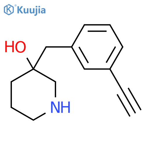 3-(3-ethynylphenyl)methylpiperidin-3-ol structure