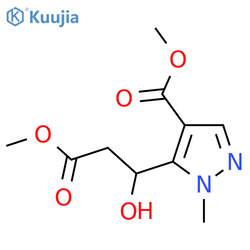 methyl 5-(1-hydroxy-3-methoxy-3-oxopropyl)-1-methyl-1H-pyrazole-4-carboxylate structure