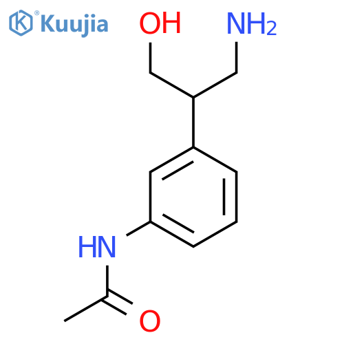 N-3-(1-amino-3-hydroxypropan-2-yl)phenylacetamide structure