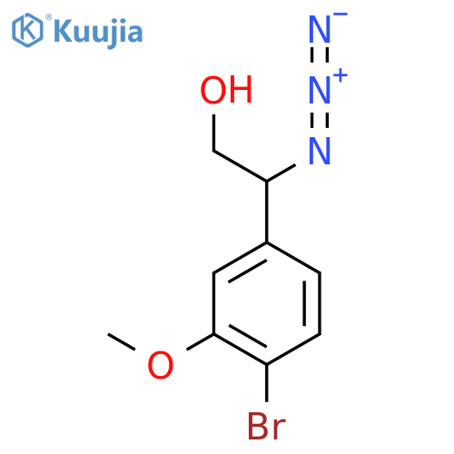 2-azido-2-(4-bromo-3-methoxyphenyl)ethan-1-ol structure