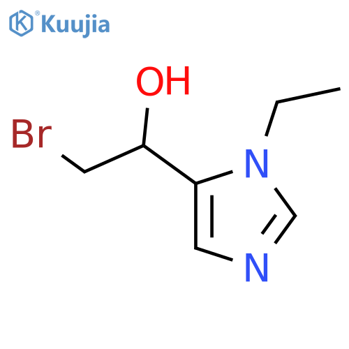 2-bromo-1-(1-ethyl-1H-imidazol-5-yl)ethan-1-ol structure