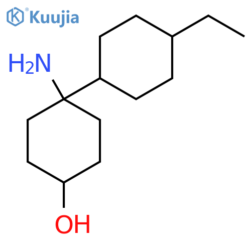 4-amino-4-(4-ethylcyclohexyl)cyclohexan-1-ol structure