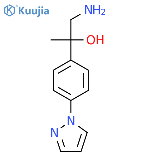 1-amino-2-[4-(1H-pyrazol-1-yl)phenyl]propan-2-ol structure